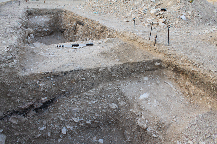 Wykopaliska na Dolnym Dziedzińcu Świątyni Hatszepsut - S.1/12-Exc.2013-B.1. Fot. D.F. Wieczorek